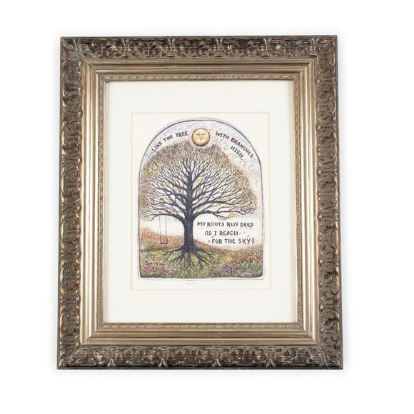 Rachel Badeau Tree Roots Giclee Art Print Colored Signed Numbered Framed… - Picture 1 of 10